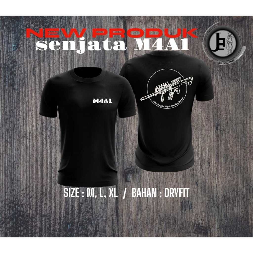 NEW PRODUK KAOS OLAHRAGA LOGO SENJATA M4A1