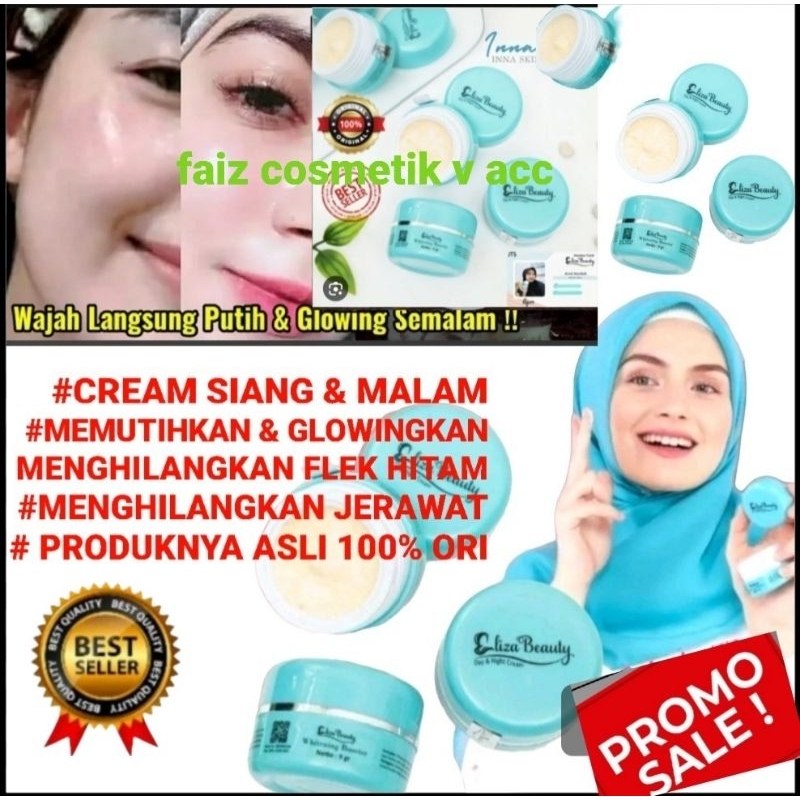 ELIZA BEAUTY ASLI 100% CREAM ALL IN ONE (siang & malam praktis ekonomis)
