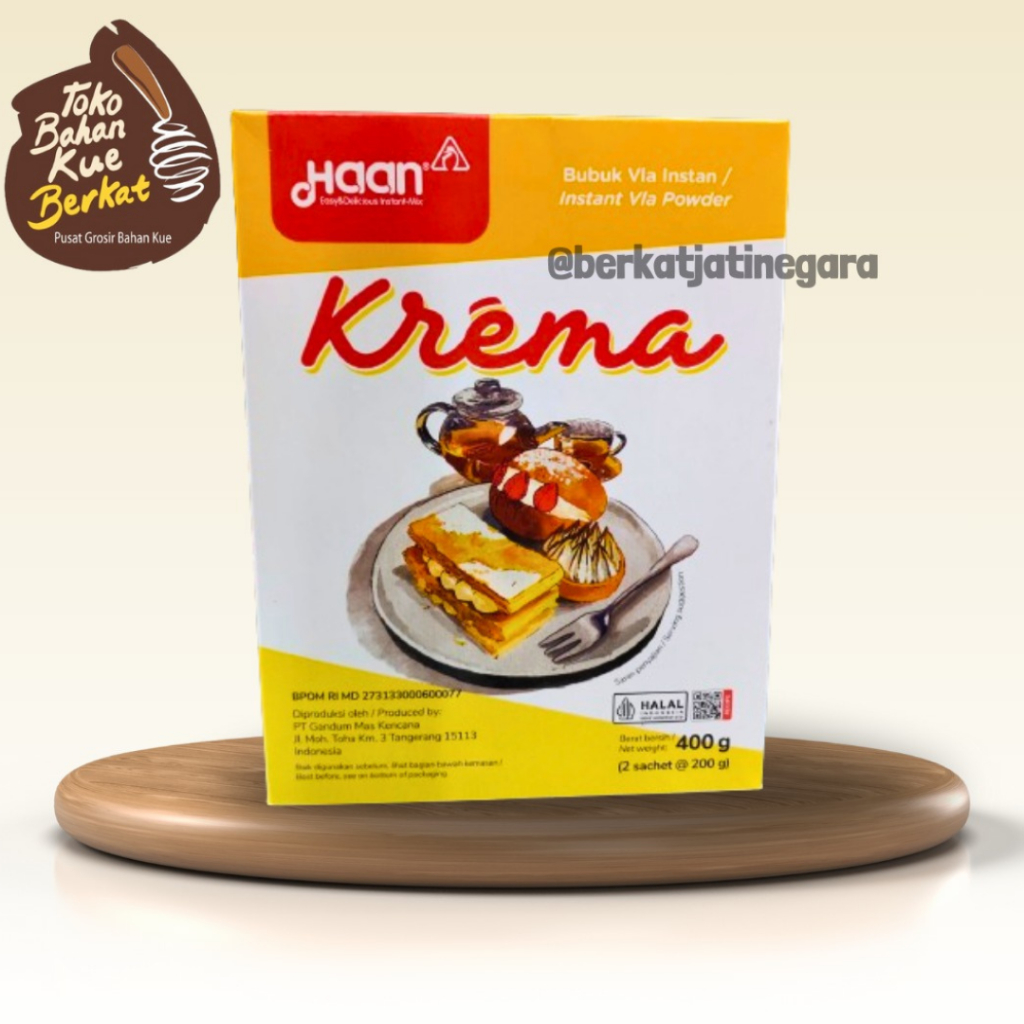 

HAAN KREMA BUBUK INSTAN / FLA BUBUK INSTAN / KREMA BUBUK KEMASAN 400GR/ CTN