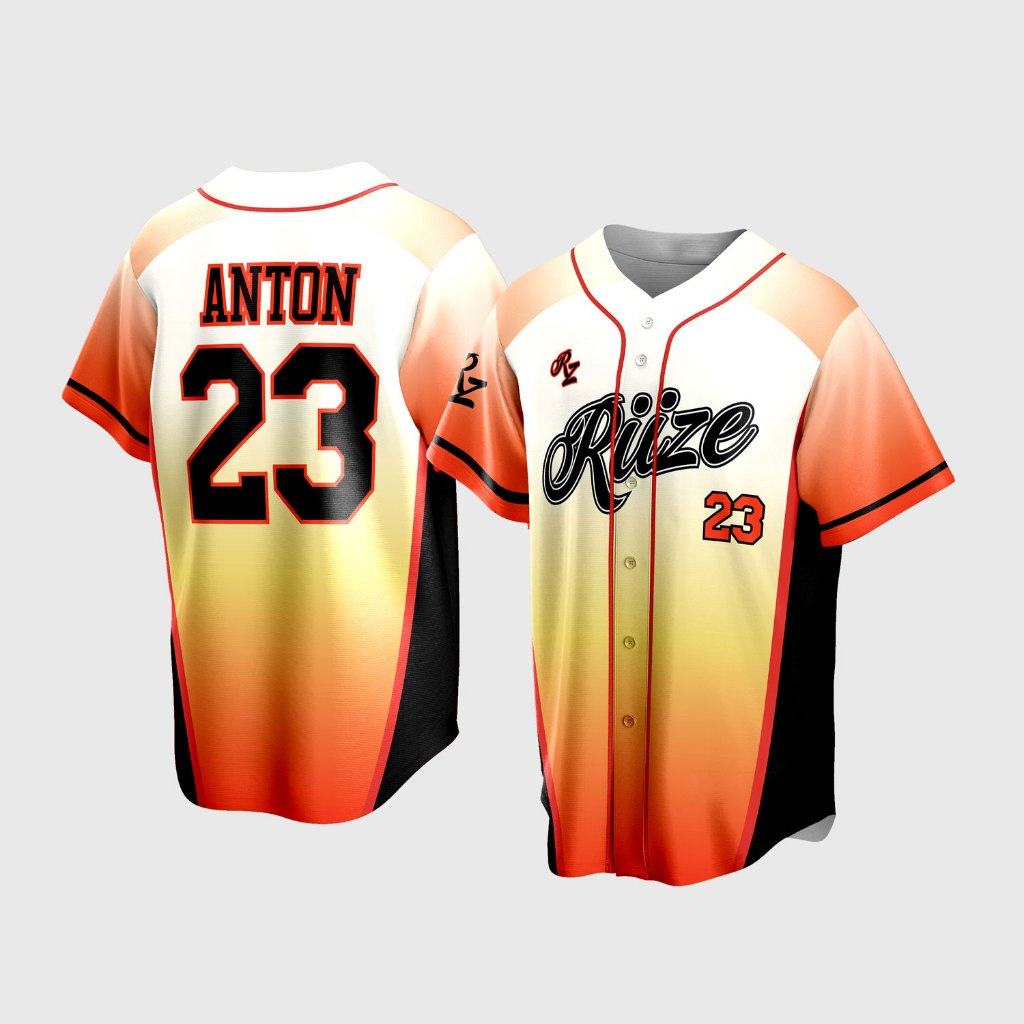 Kaos Baju Dewasa Jersey Baseball Riize Briize Kpop Vintage Edition Art 2 Custom Full Print