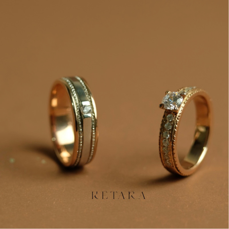 Cincin Kawin Tunangan Cincin Tunangan Cincin Couple Perak Silver Ketara Jewelry