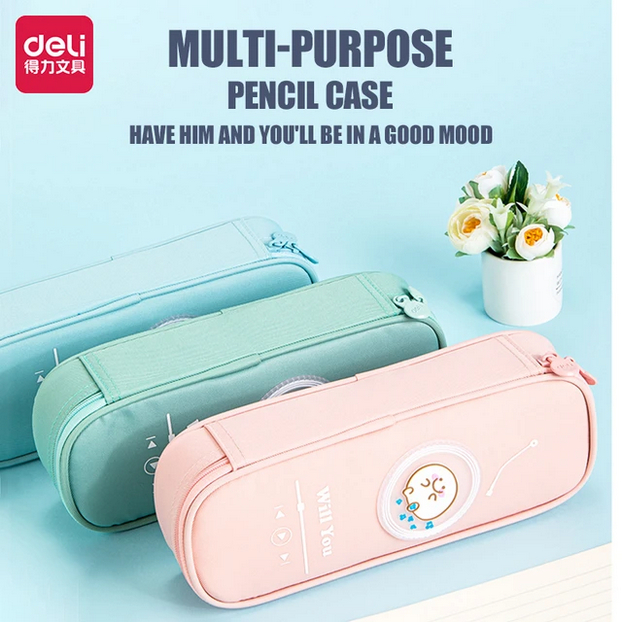 

Kotak Pensil Deli Pencil Pouch Lucu Warna Pastel