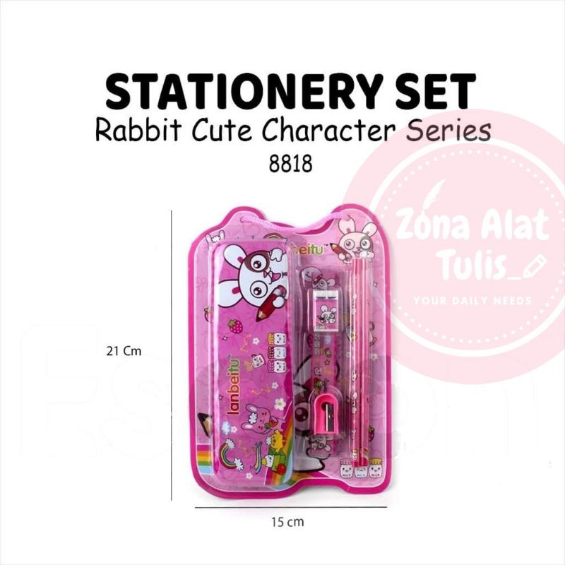 

PENSIL SET KARAKTER RABBIT | PENCIL SET RABBIT CUTE CHARACTER | STATIONERY SET RABBIT CUTE SERIES