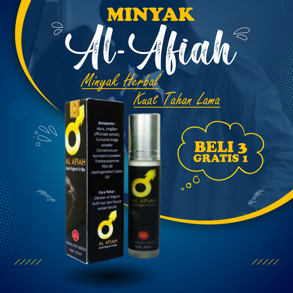 Al Afiah Hajar Blackstone Obat Oles Kuat Pria Tahan Lama Ampuh Original Teruji BPOM