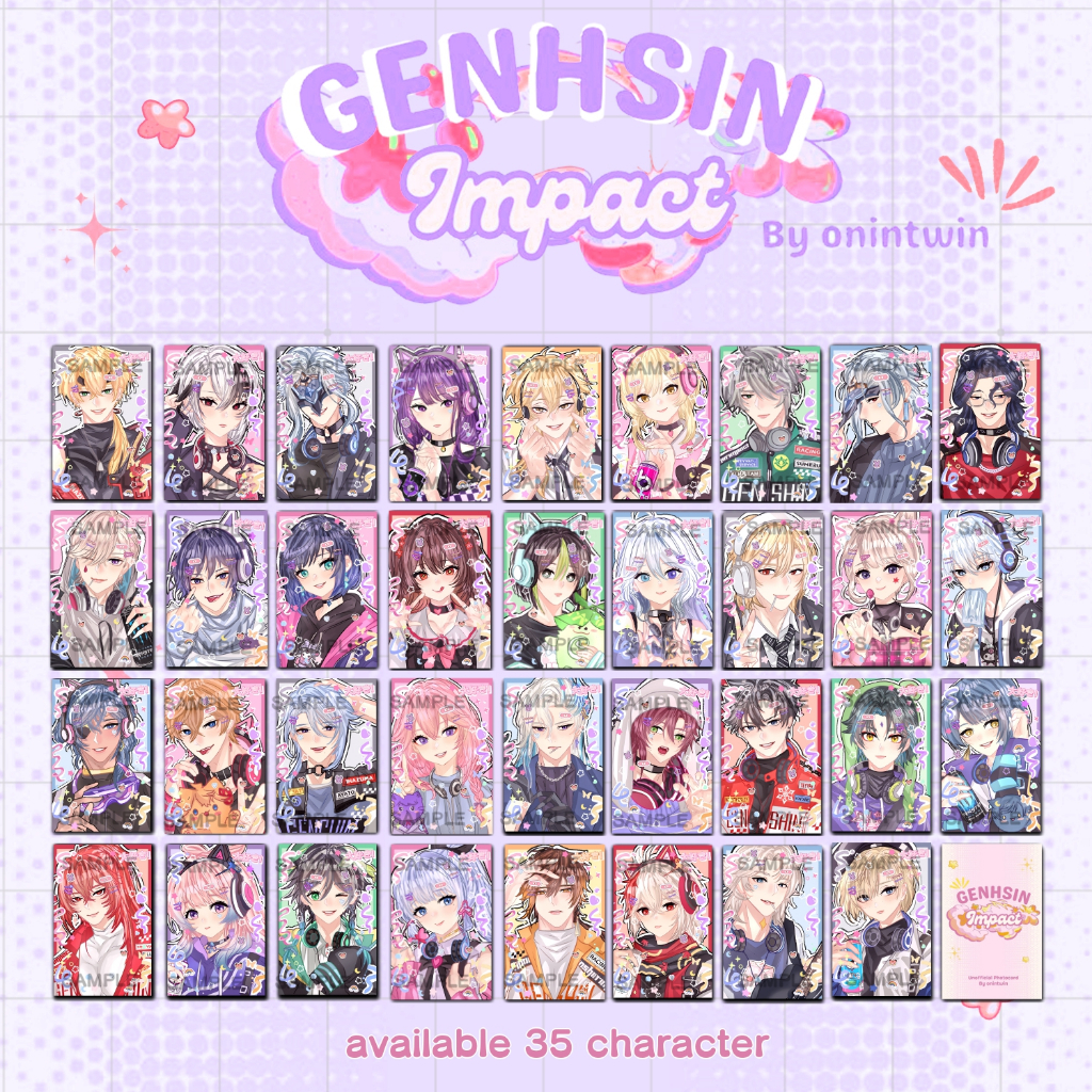Genshin Impact Photocard sky version by Onintwin / keychain genshin impact