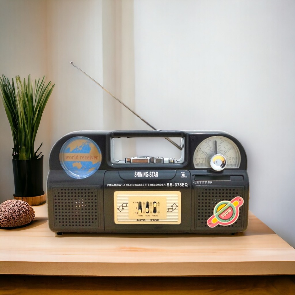 Radio FM AM SW Portable Radio Bentuk Compo Vintage Radio FM AM SW Tape Pemutar Kaset Pita Cassette P