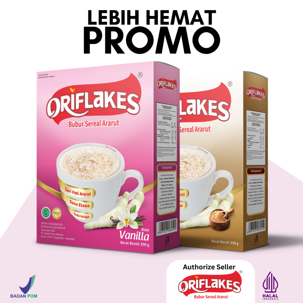 

Oriflakes 10 Box Umbi Garut Asam Lambung Maag 900 Gram