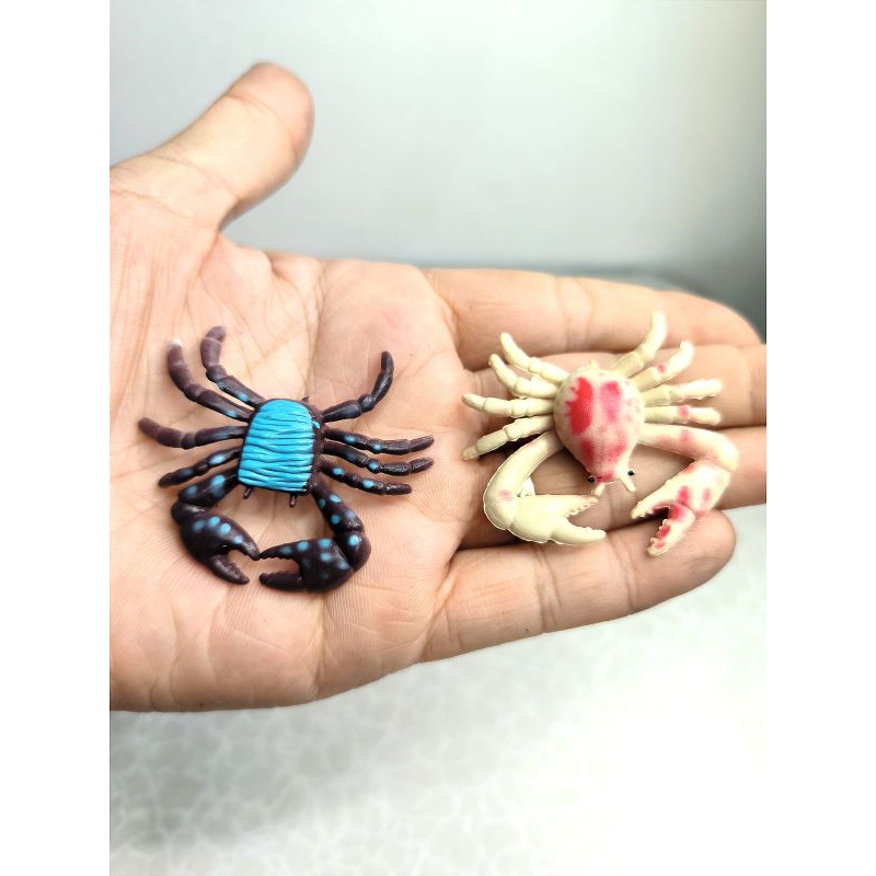 mainan kepiting karet miniatur satuan
