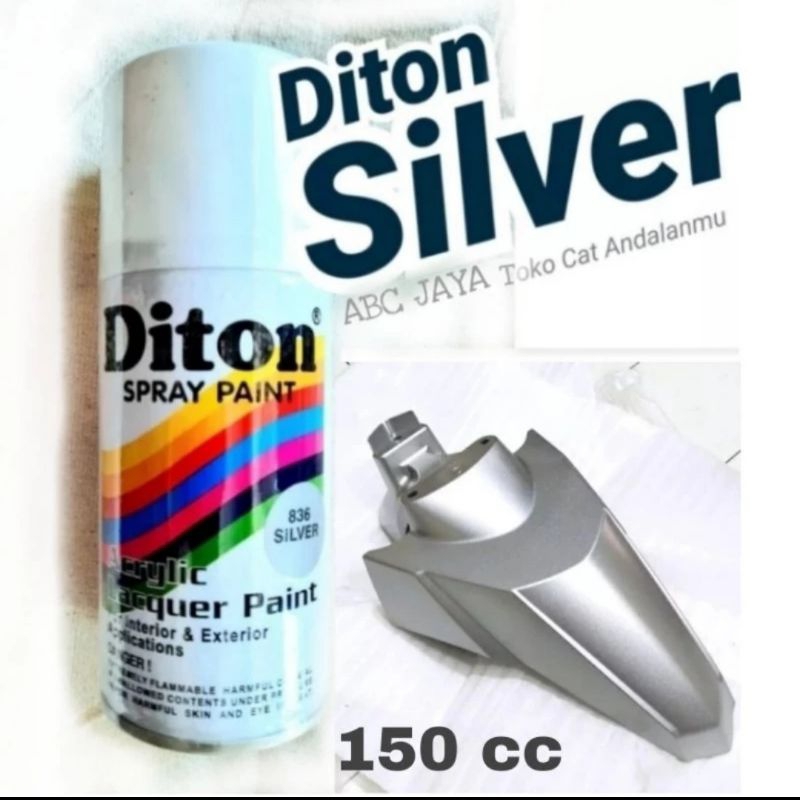 Pilok Pylox Cat Semprot Diton Silver 836 Silfer Silper Solid Mengkilap