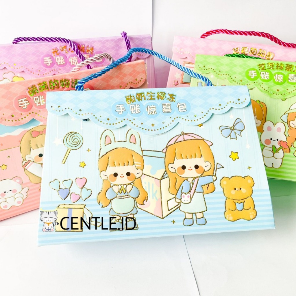 

CENTLE.ID Paket sticker Sz-65 dan alat tulis Paperbag model tas penjepit sticker