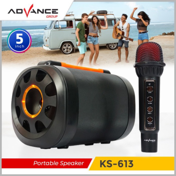 Speaker Bluetooth Portable 6 inch Advance KS 613 Free Mic Berkualitas