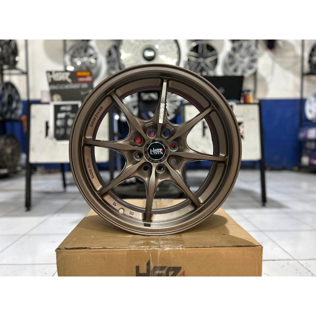 PELEK RACING MOBIL R16 HSR SADAU LEBAR 7 ET40 WARNA BRONZE VELG RING 16 HSR
