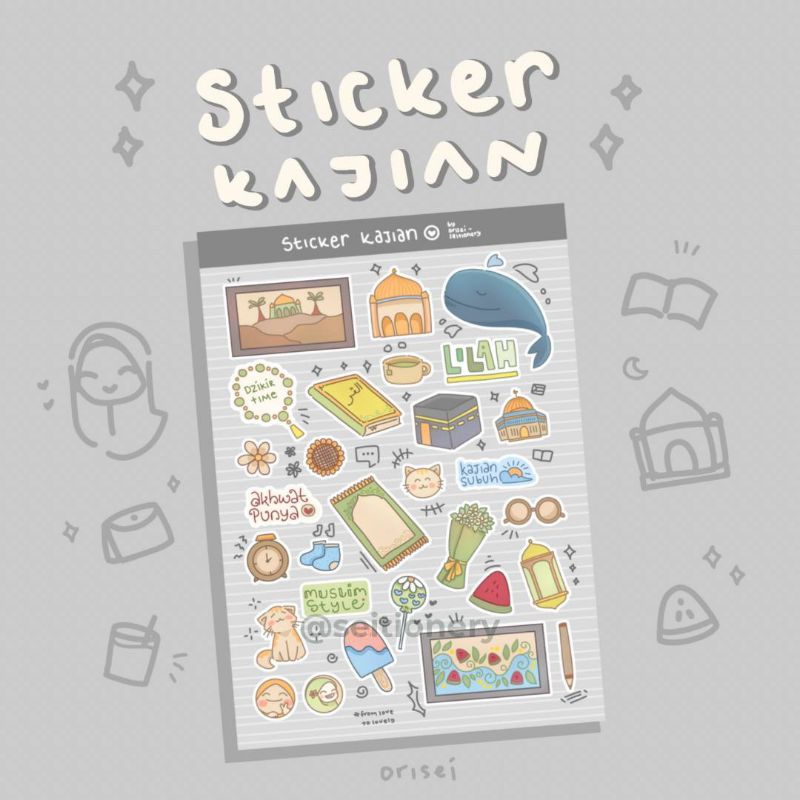 

STICKER KAJIAN CUTE A6 KISSCUT