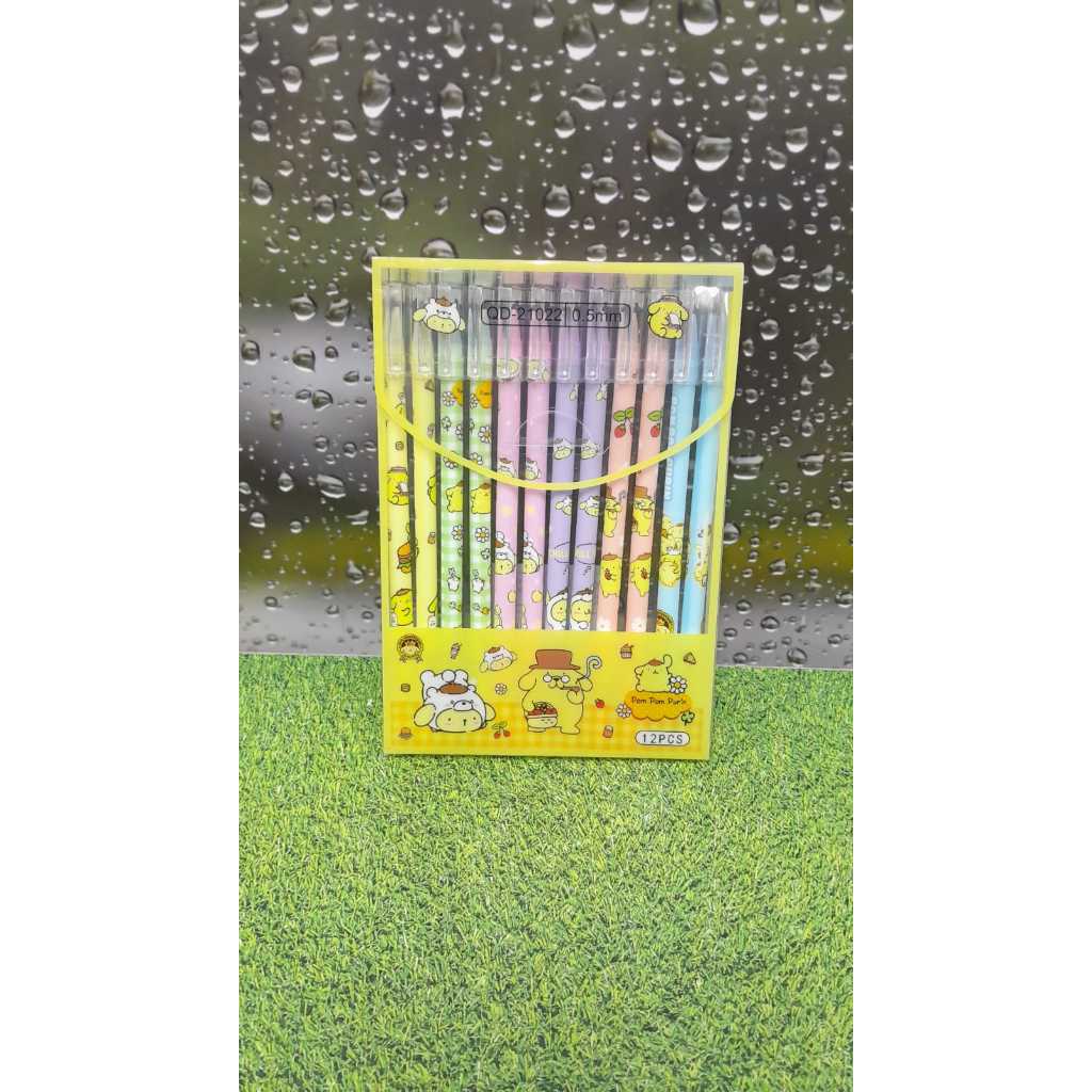 

Pulpen Gel Ser Isi 12 Pcs Bisa Dihapus Motif lucu / Pena Gel Kartun