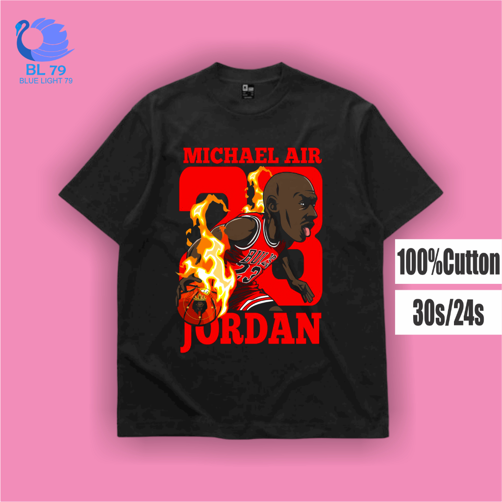 COD Toxic1805 Vintage Michael Jordan Vol 2 Black Oversize Tee T-Shirt Kaos / Baju Kaos Distro Pria T