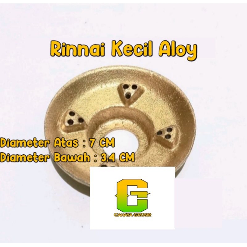 Burner Model Rinnai Kecil Aloy Tebel 7 Cm Ri 522 E/C 514 602 Sparepart Kuningan Tungku Api