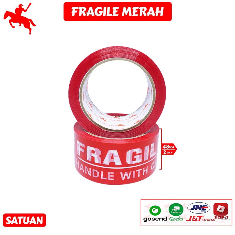 

[TERMURAH] Lakban OPP Tape / Lakban Fragile Merah Putih Dunia Packing 60 Yard