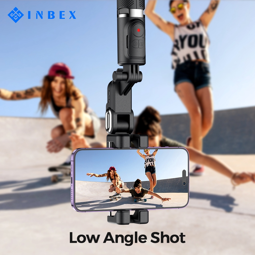 INBEX M1/M2 Gimbal Stabilizer Handphone AI Face Tracking No need APP 153cm Tongsis tripod multifunctional Stabilizer-4