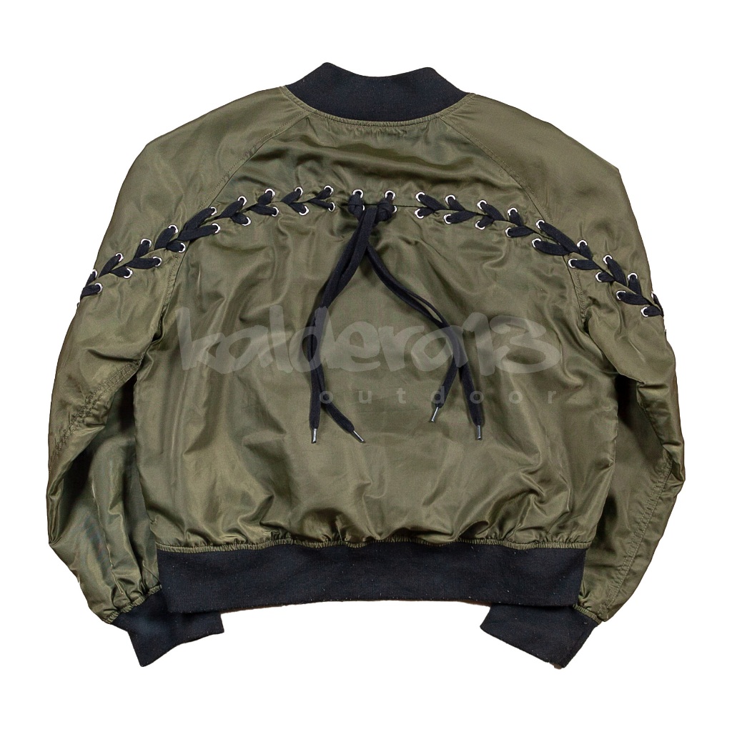 Jaket bomber crop women vintage Browny size F