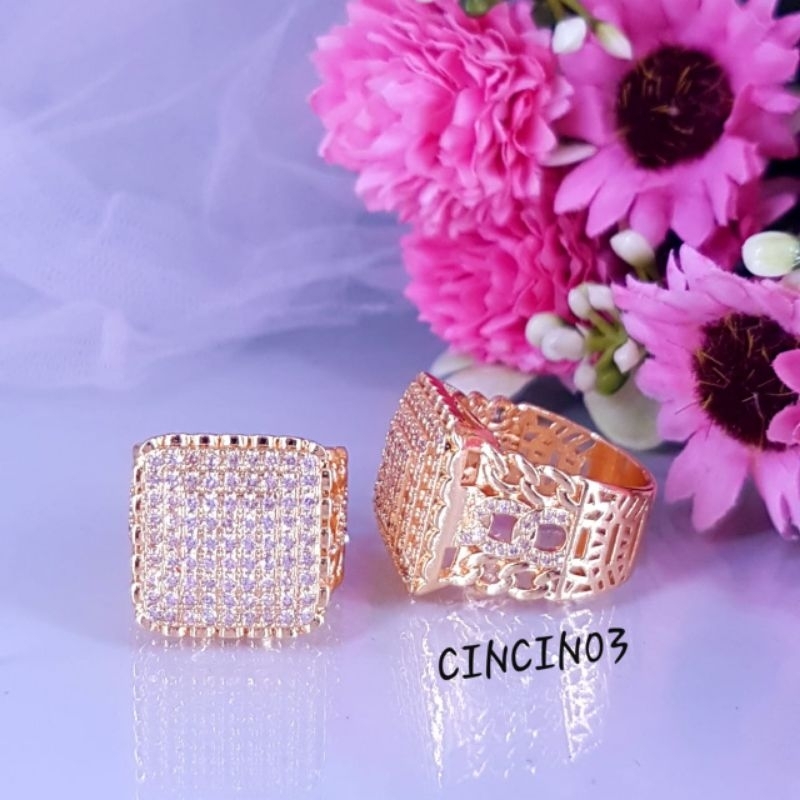 Cincin pria xuping berlapis emas 24k (cx04)