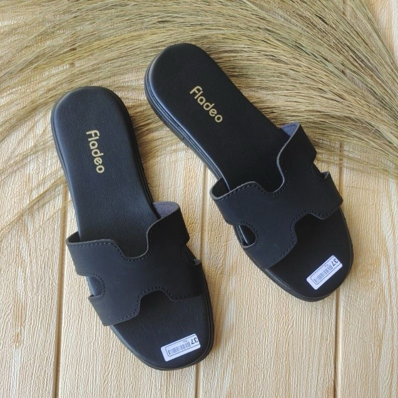 Sandal Wanita Fladeo Sendal Wanita Slop Sol Karet Fladeo Sendals Sandal Fladeo Flat