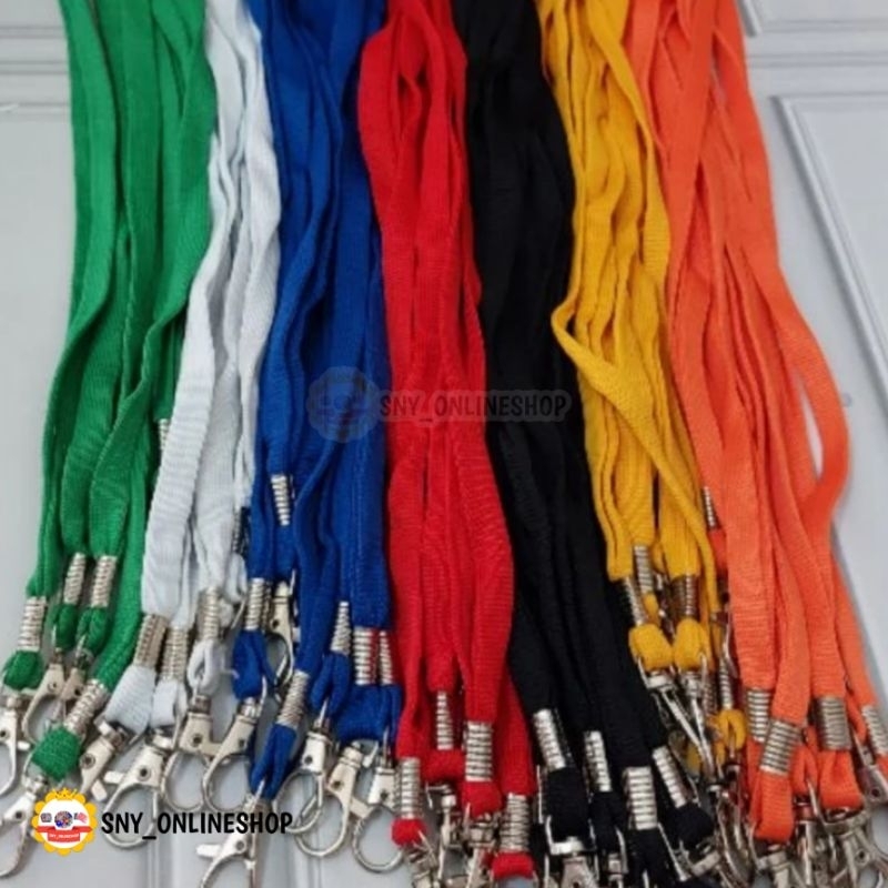 

10pcs Tali Lanyard Name Tag ID Card 1cm Tali Gantungan 1cm Model Kait Cantol
