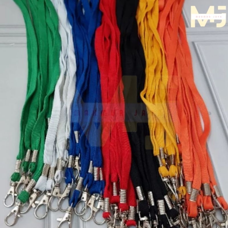 

10pcs Tali Lanyard Name Tag ID Card 1cm Tali Gantungan 1cm Model Kait Cantol