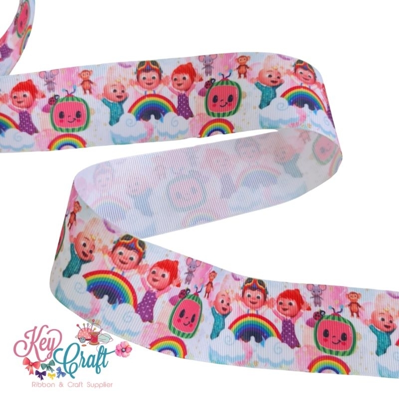 

Pita Grossgrain motif cocomelon family size 3,8cm