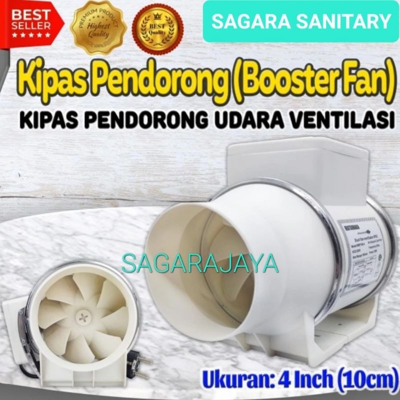 Inline duct booster fan 4 in, blower penghisap asap dapur 4 inchi / exhaust fan