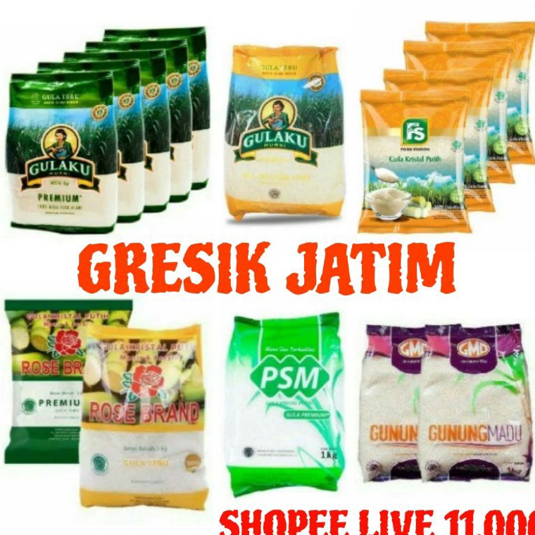 

cdjd 98 GULA PREMIUM 1kg GRESIK JATIM 27