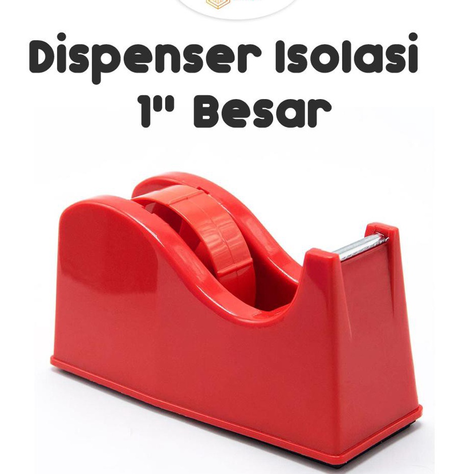 Ready Stock Tape Dispenser Alat Potong Isolasi 1 inch Tempat Solatip Duduk Besar