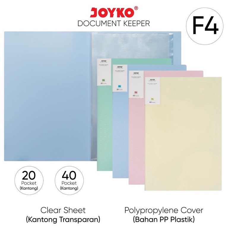 

NewProduct ISI 2 4 lbr Document Keeper Clear Holder Map File Dokumen Folder Joyko DK2 DK4 Order lagi