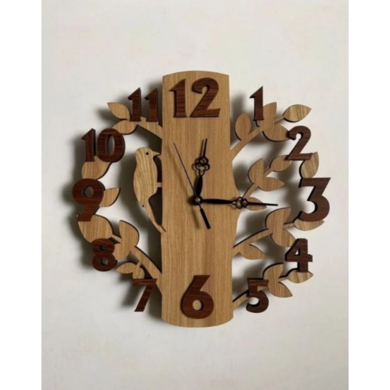 jam dinding retro klasik kayu jati