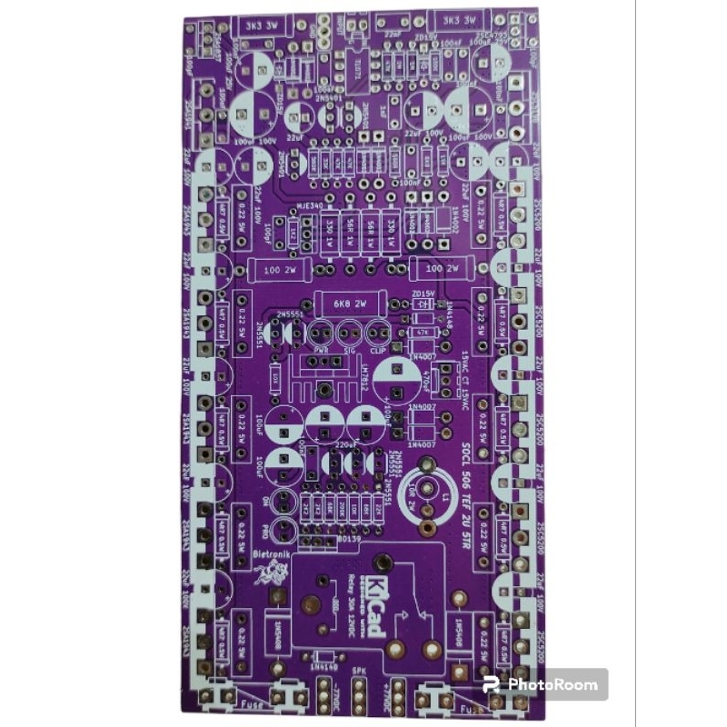 PCB SOCL 506 TEF AMP 2U 5 TR FINAL 15CM DOUBLE LAYER