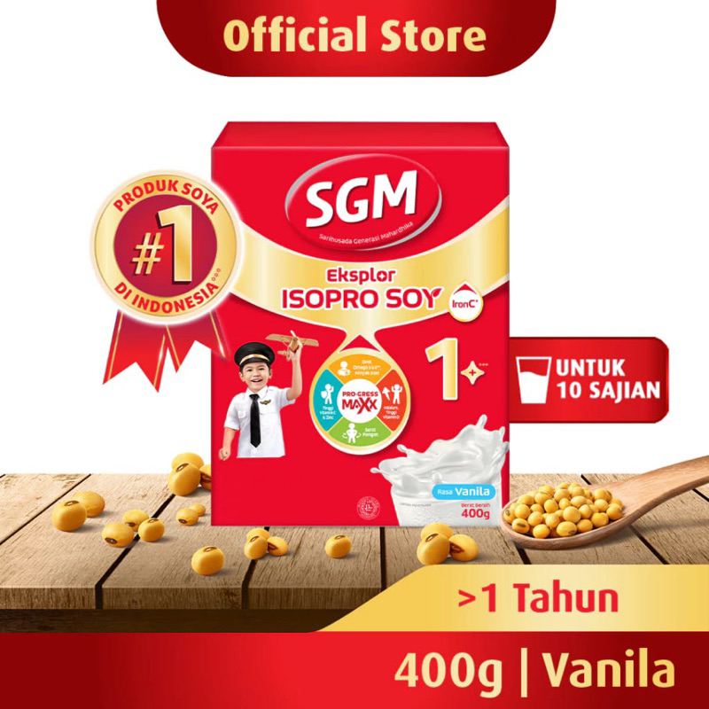 

SGM Eksplor ISOPRO SOY 1+ Vanilla Susu Pertumbuhan 400GR -bbshop