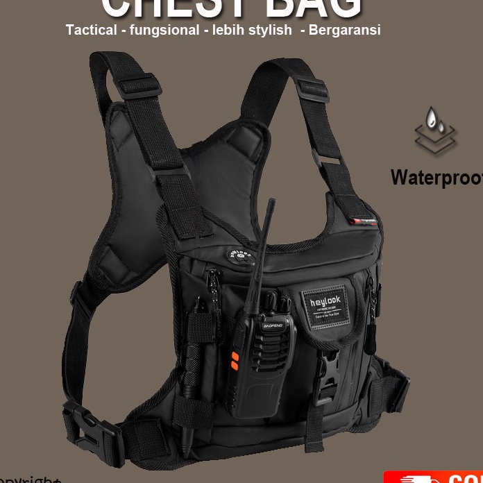 Hot Promo tas dada outdoor pria tactical adventure pelindung dada waterproof berkualitas terbaru tas