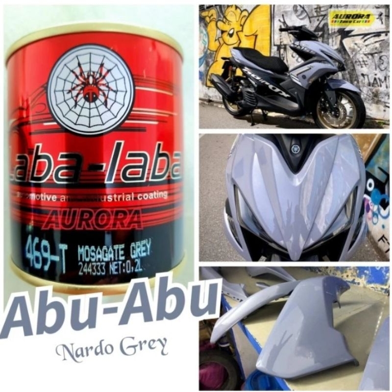 Cat SPIDER LABA-LABA 469-T Mosagate Grey 200ml Abu-Abu Nardo Grey Abu Muda Audy Grey