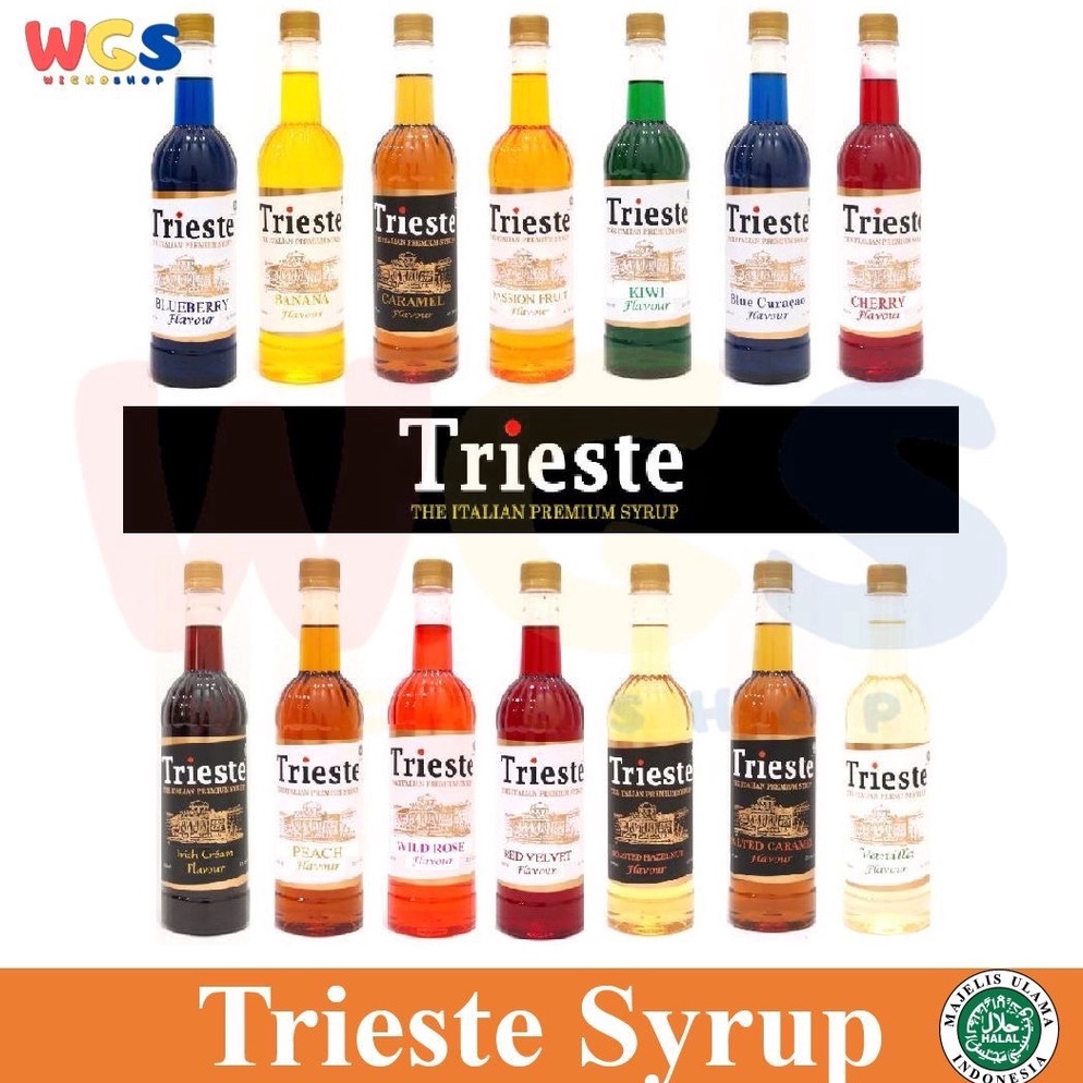 

CODEBARANG745SJF Trieste Premium Syrup 65 ml Aneka Varian Halal MUI DA9