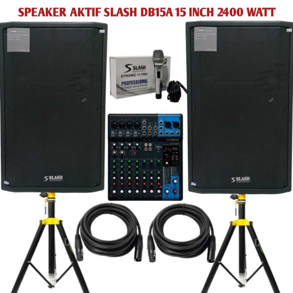 SPEAKER AKTIF SLASH DB15A DB 15A DB15 A 15 INCH 2400 WATT ORIGINAL Free bonus PROMO
