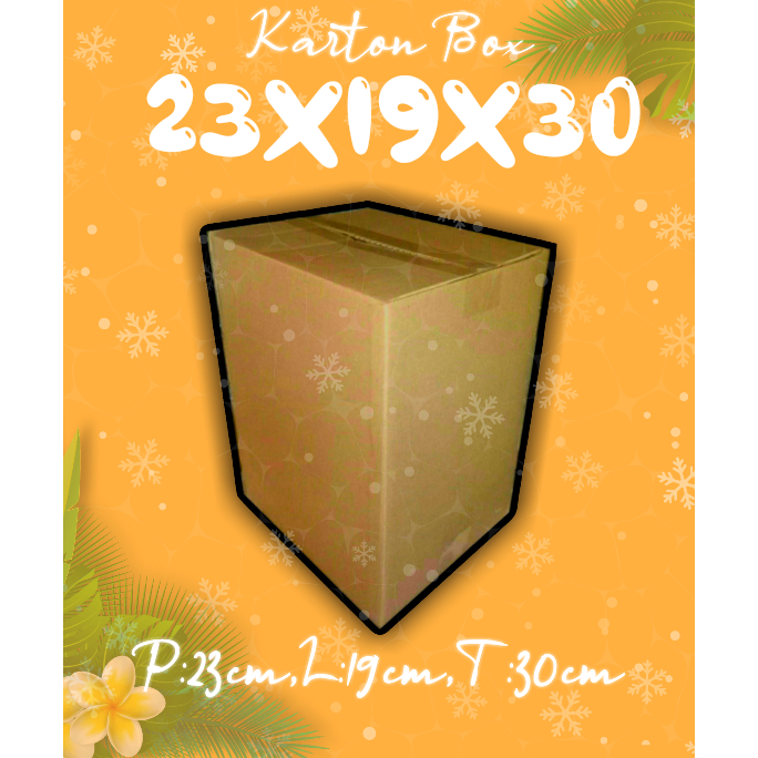 

KARTONBOX 23X19X30 (KARDUS PACKING/KARDUS POLOS/KARDUS MURAH)
