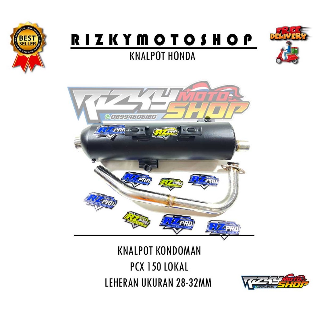 LIVE - KNALPOT KONDOMAN FULL SARINGAN PCX 150 LOKAL / LEHERAN UKURAN  26-28 28-32 32-38 32-38-45 32-