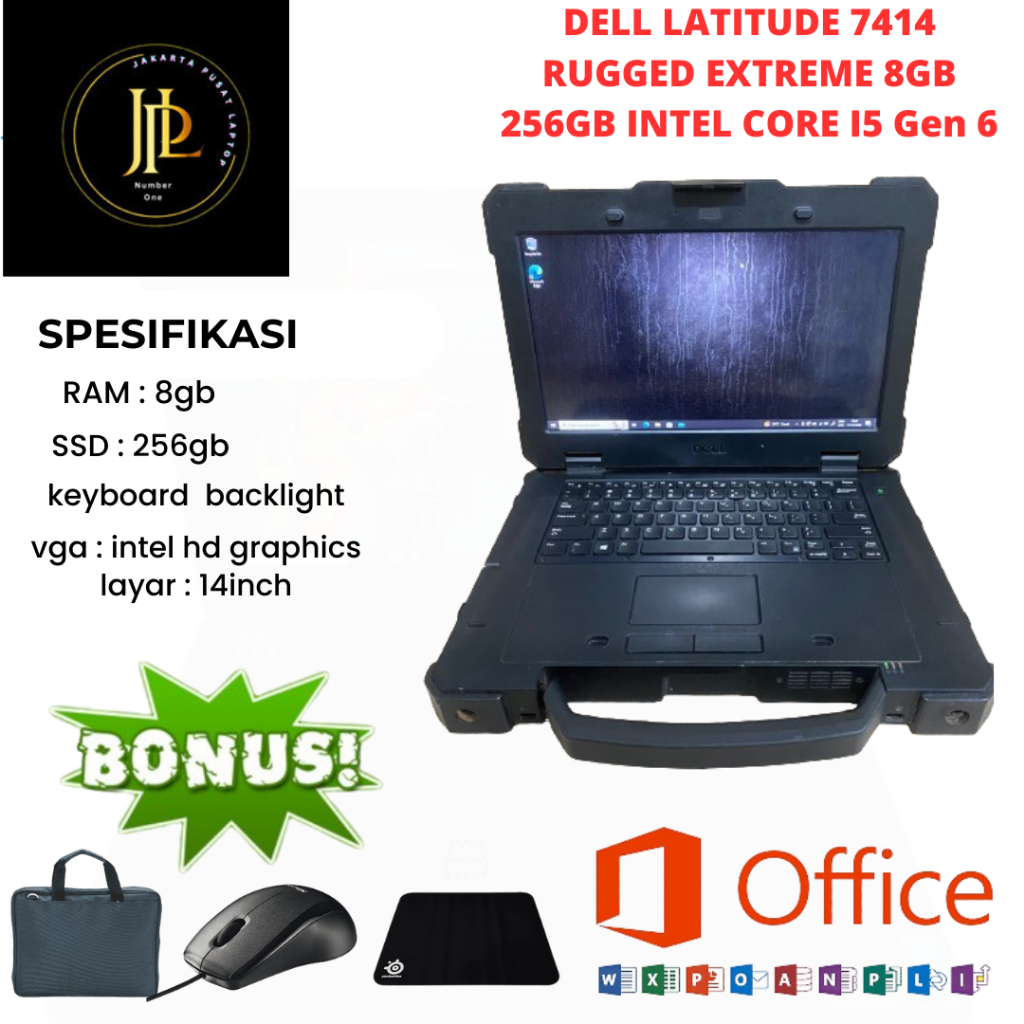 DELL LATITUDE 7414 RUGGED EXTREME 8GB 256GB INTEL CORE I5 Gen 6
