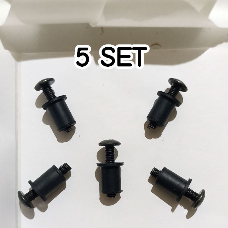 ( 5 BIJI ) Baut dan mur karet TIPIS ganjel VISOR dan BODY XRIDE ninja rr ninja 250 r25 r15 vixion ho