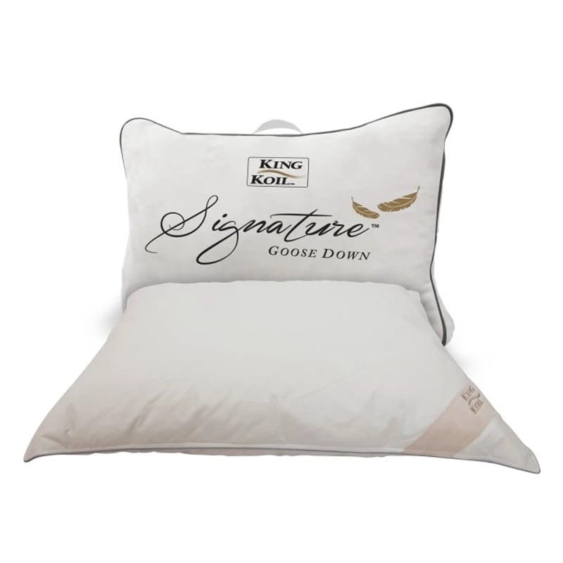 KING KOIL SIGNATURE GOOSE DOWN PILLOW BOLSTER