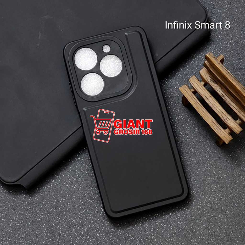 Infinix Smart 8 Infinix Smart 8 Pro Softcase Macaron Silikon Black Full Protection Infinix Smart 8 Infinix Smart 8 Pro