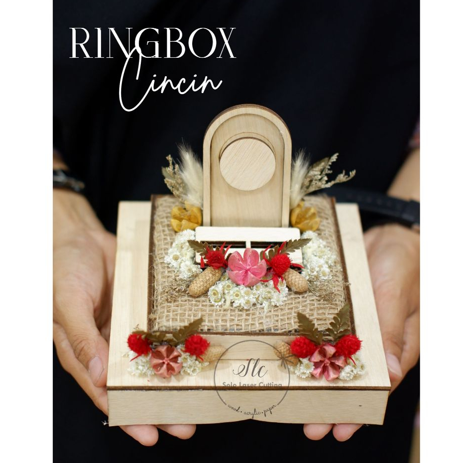 Kotak Perhiasan Plywood TERMURAH Kotak Hantaran Pernikahan Uang dan Perhiasan Full Set XL Kayu Akril