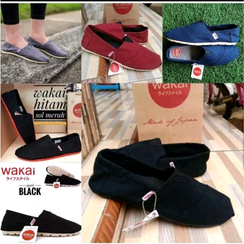 ORIGINAL SLIP ON WAKAI SEPATU PRIA & WANITA