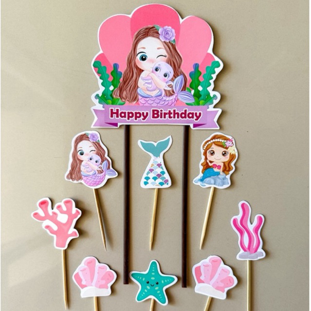 TOPPER MERMAID 001/ TOPPER KUE MERMAID 001/ CAKE TOPPER MERMAID 001 / TOPPER KUE MERMAID 001/ HIASAN