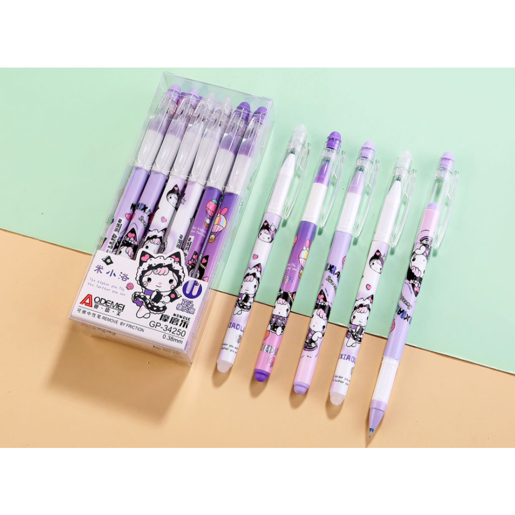 

(12pc) pen gel bisa dihapus / pulpen erasable / bolpen hapus lucu fancy ODEMEI