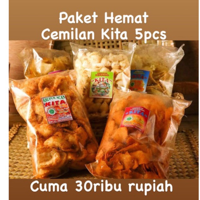 

Paket Hemat Cemilan Kita 5pcs boleh mix variant rasa